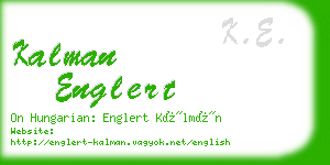 kalman englert business card